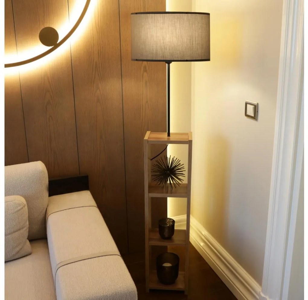 Lampă de podea AYD 1xE27/40W/230V maro/gri