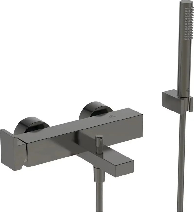 Baterie cada - dus Ideal Standard Atelier Extra gri Magnetic Grey cu set de dus