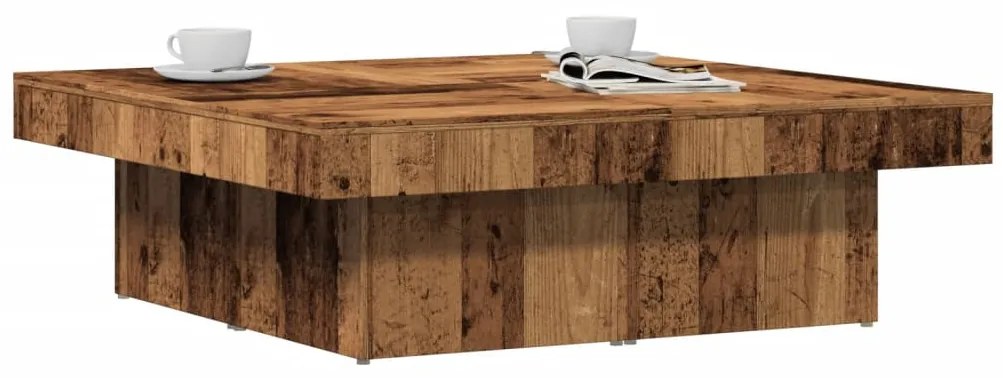 vidaXL Măsuță de cafea, lemn vechi, 90x90x28 cm, lemn prelucrat