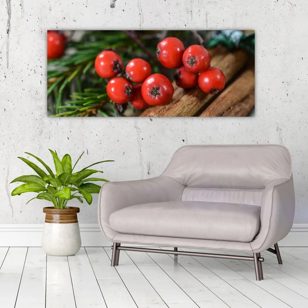 Tablou cu rowan și scorțișoară (120x50 cm)