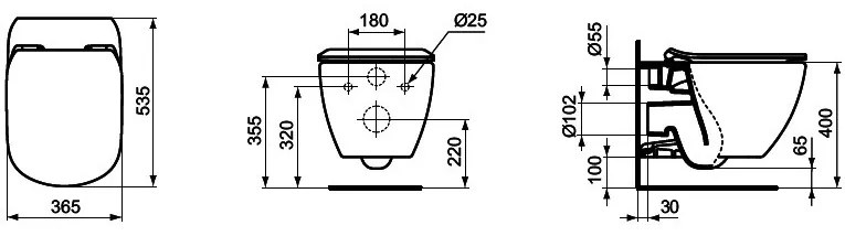 Capac wc slim softclose Ideal Standard Tesi