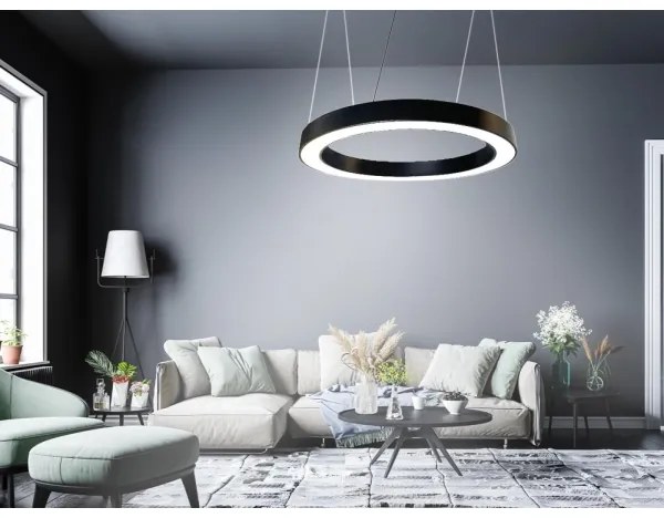 Lustră LED pe cablu LED/50W/230V 4000K d. 100 cm negru