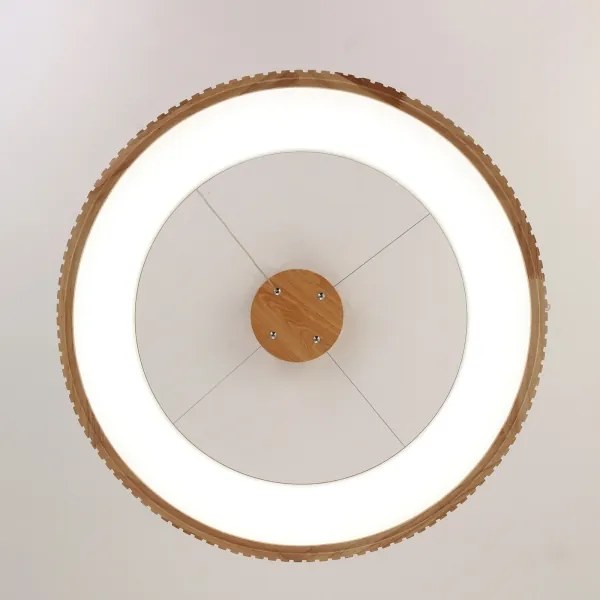 Brilagi - Lustră suspendată LED FALCON WOOD MODERN, 40 W, 230 V, Ø 60 cm, lemn