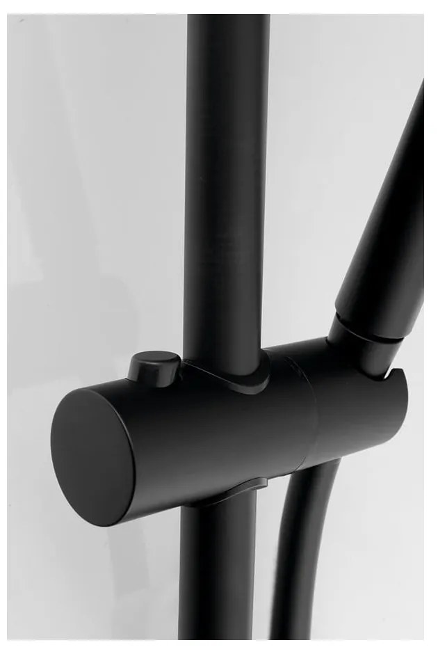 Set de duș negru mat din alamă 70 cm cu duș de mână/cu suport glisant – Sapho