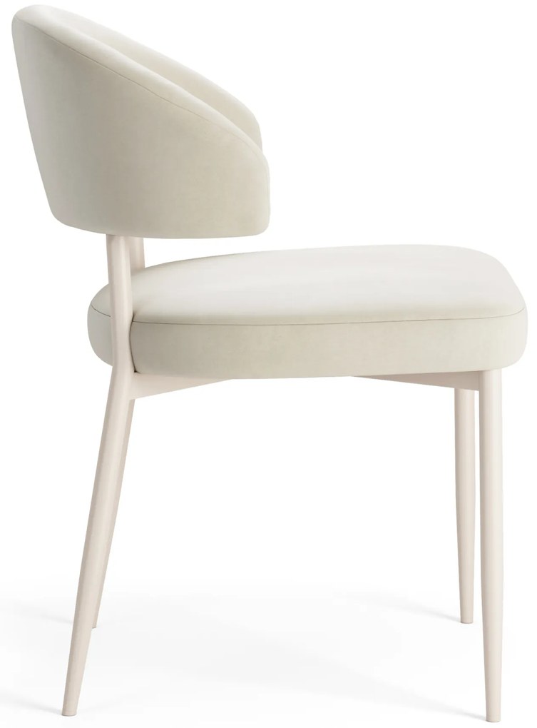 MAZZONI EXPORT IRIS Bej nisip (material Victoria A80)/cadru bej - SCAUN MODERN TAPIȚAT PENTRU SALON/SUFRAGERIE BOHO