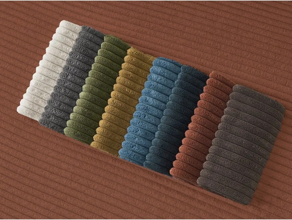 Canapea portocalie cu tapițerie din catifea reiată 170 cm Giorgia – Bobochic Paris