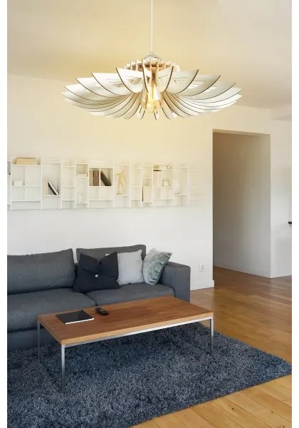 Lustră pe cablu 1xE27/60W/230V alb d. 52 cm