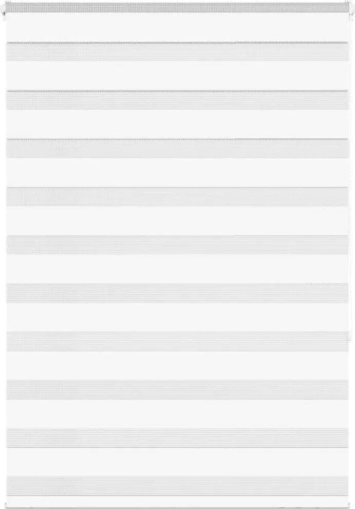 vidaXL Jaluzea tip zebra alb lățime țesătură 105,9 cm poliester