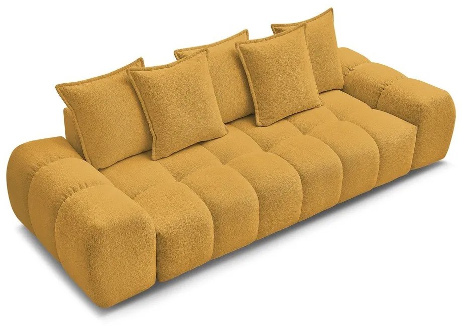 Canapea galben-muștar cu tapițerie din chenille 278 cm Everest – Bobochic Paris