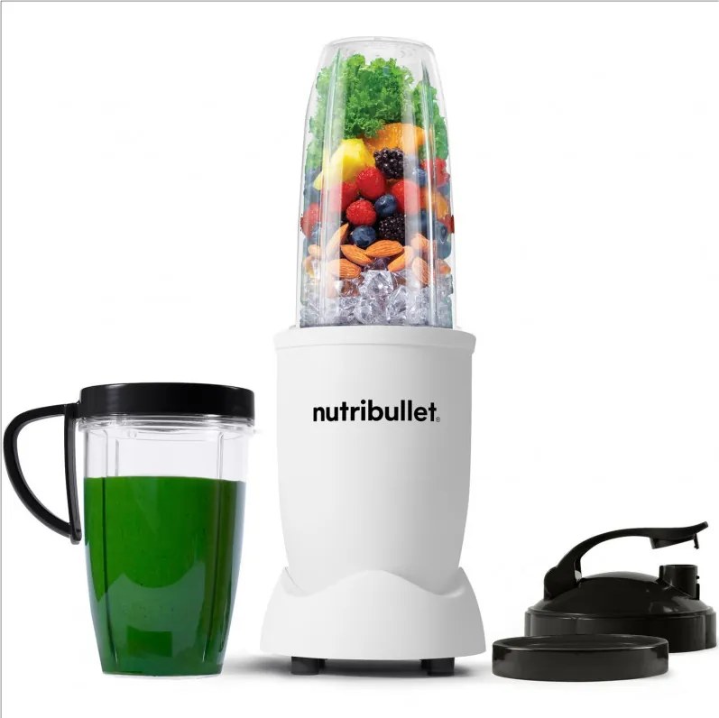 Blender Nutribullet Pro NB907MAW, 900 W, 700/900 ml, Tritan, Otel inoxidabil, Fara BPA, Alb mat