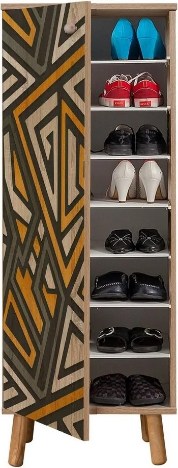 Dulap pentru pantofi Mega Sonoma Oak Triangle