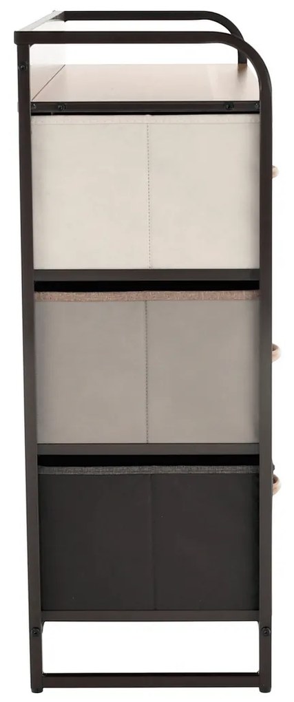 Comodă cu sertare din material textil HAZEL TIP 3,maro, XL