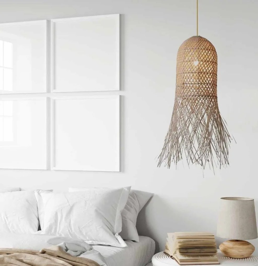 Lustra/Pendul ratan natural boho style Selby