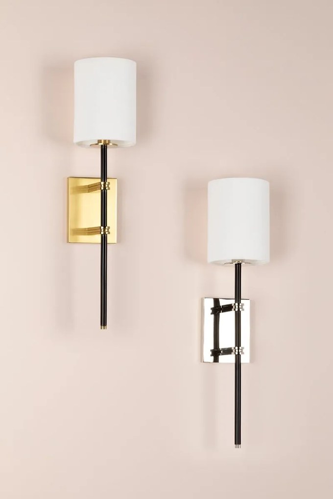 Aplica de perete design modern DENISE alama antichizata, negru