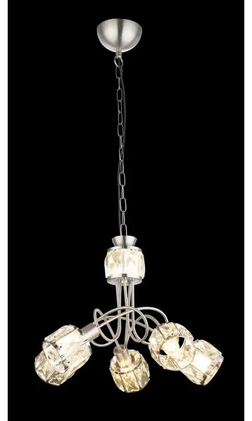 Globo 54356-5H - Candelabru LED KRIS 5xE14/40W/230V + LED/5W pe șir