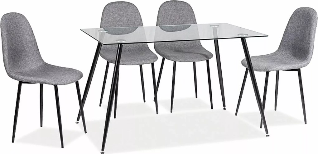 OFERTA Scaun gri FOX cu picioare negre II. calitate