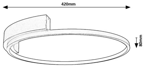 Rabalux 71287 - Plafonieră LED HOLIZE, 23 W, 230 V