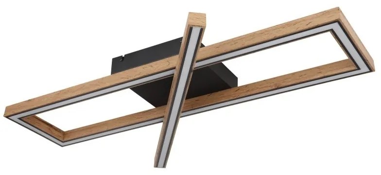 Plafoniera LED design indistrial Mandera negru 80x20cm