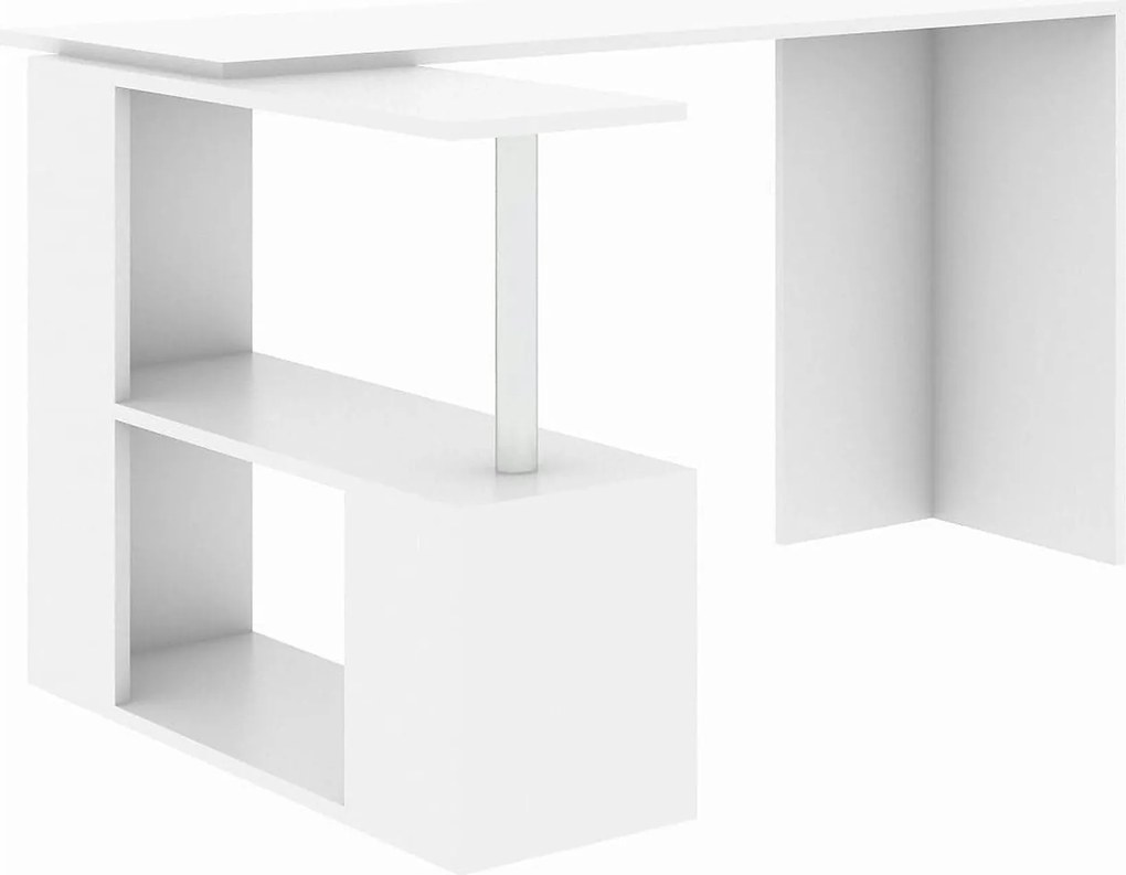 Birou GELINCIK, alb, PAL melaminat, 130x109x74 cm