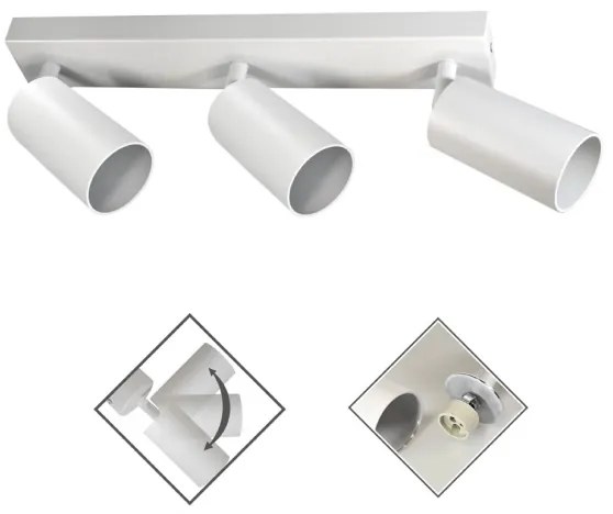 Lampă spot FARGO 3xGU10/30W/230V alb