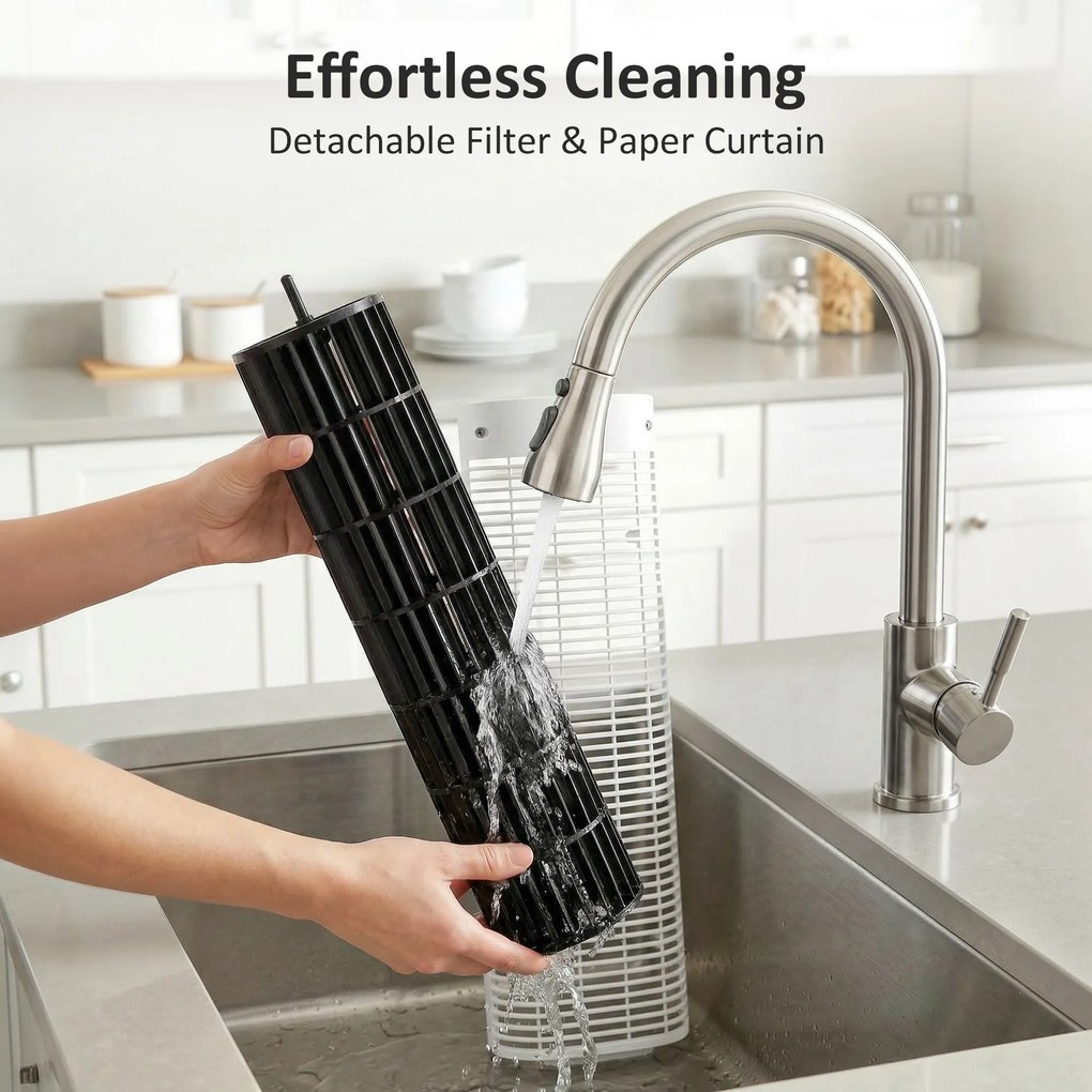 HOMCOM Climatizator evaporativ tip turn 3 în 1 cu rezervor de 9 L, oscilație 48°, 3 viteze, 3 moduri, temporizator, Alb | Aosom Romania