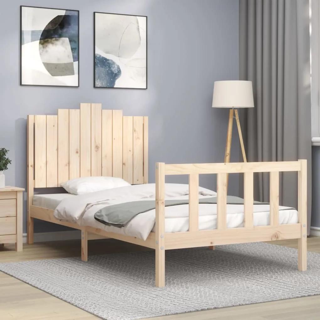 3192286 vidaXL Cadru de pat cu tăblie, 100x200 cm, lemn masiv