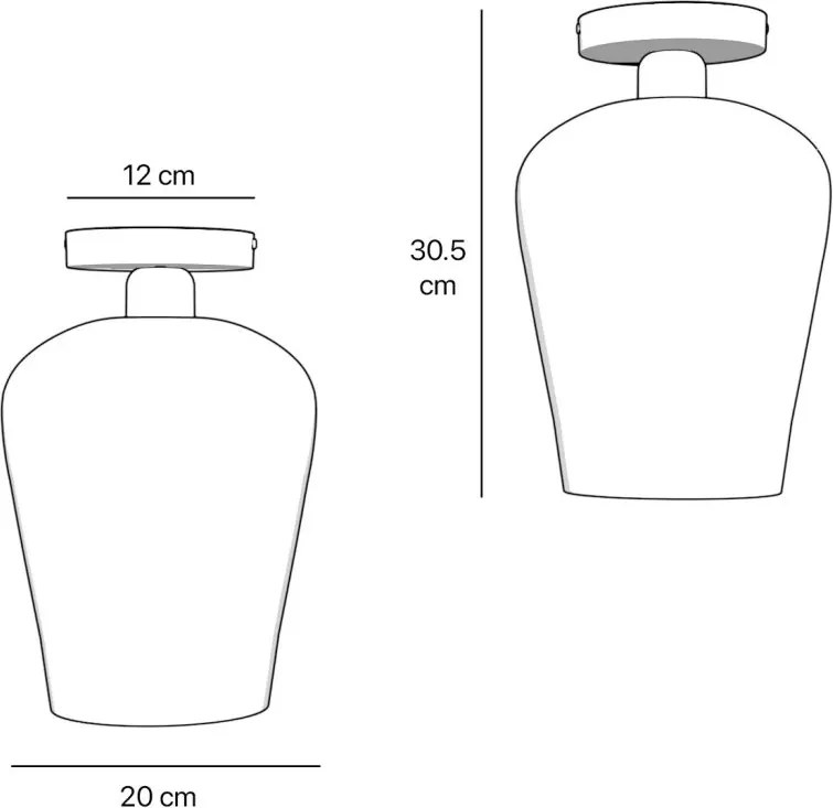 Plafoniera design italian din alama si sticla Talis