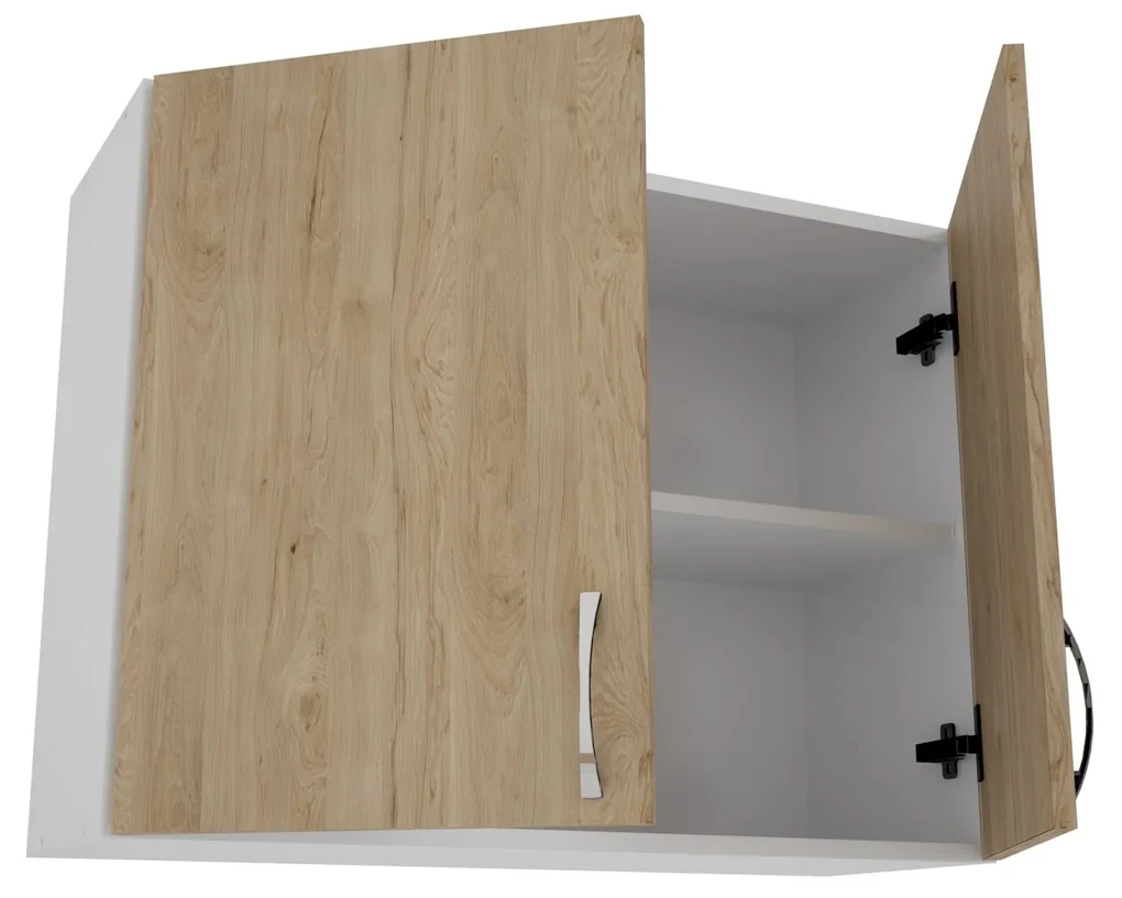 Corp Superior haaus, 2 Usi, Lemn Natural/Alb, 80 x 30 x 60 cm