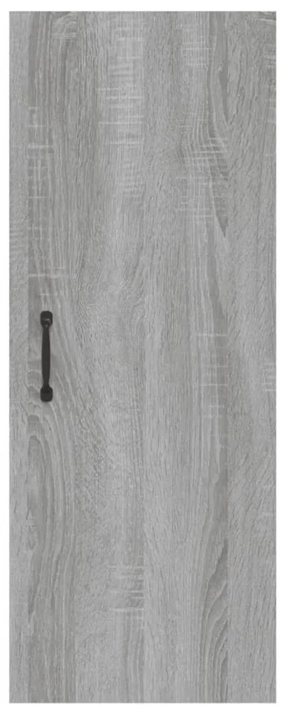 Dulap perete suspendat gri sonoma 34,5x34x90 cm lemn compozit 1, sonoma gri