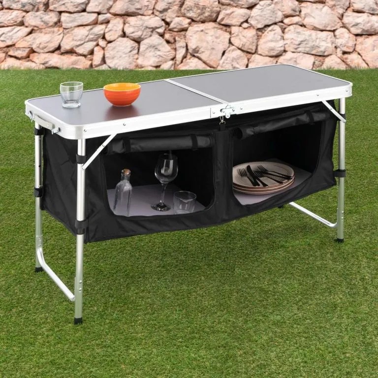 Masă de camping multifuncțională - 2 cutii , pliabile
