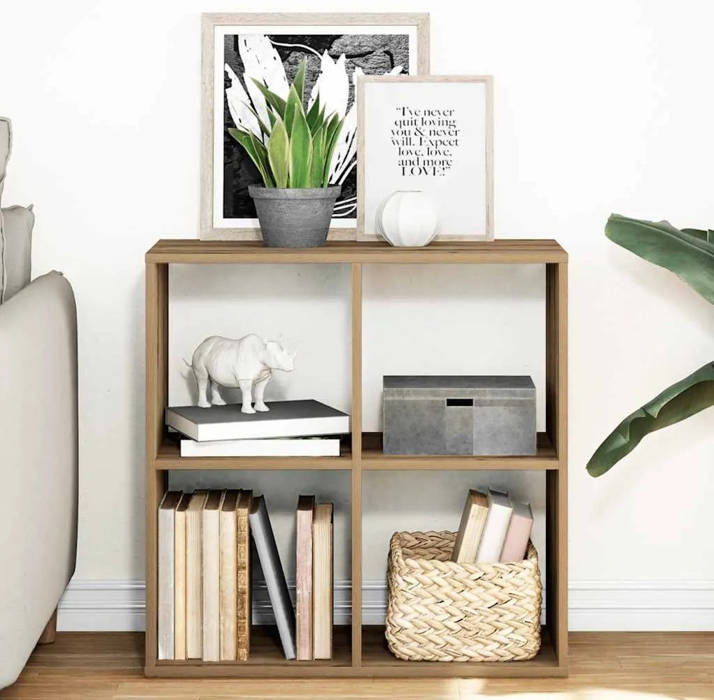 vidaXL Bibliotecă/separator, stejar artizanal, 69,5x29x69,5 cm, lemn