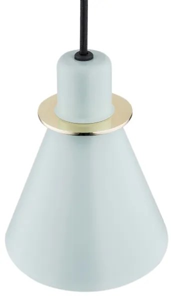 Lustră pe cablu BEVERLY 1xE27/15W/230V albastră/aurie Argon 4682