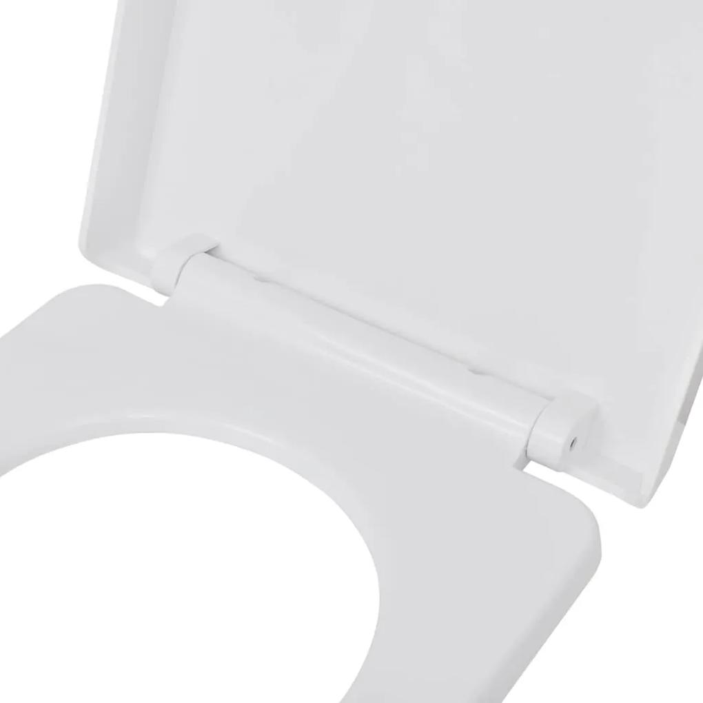 Capace WC cu inchidere silentioasa, 2 buc., alb, plastic