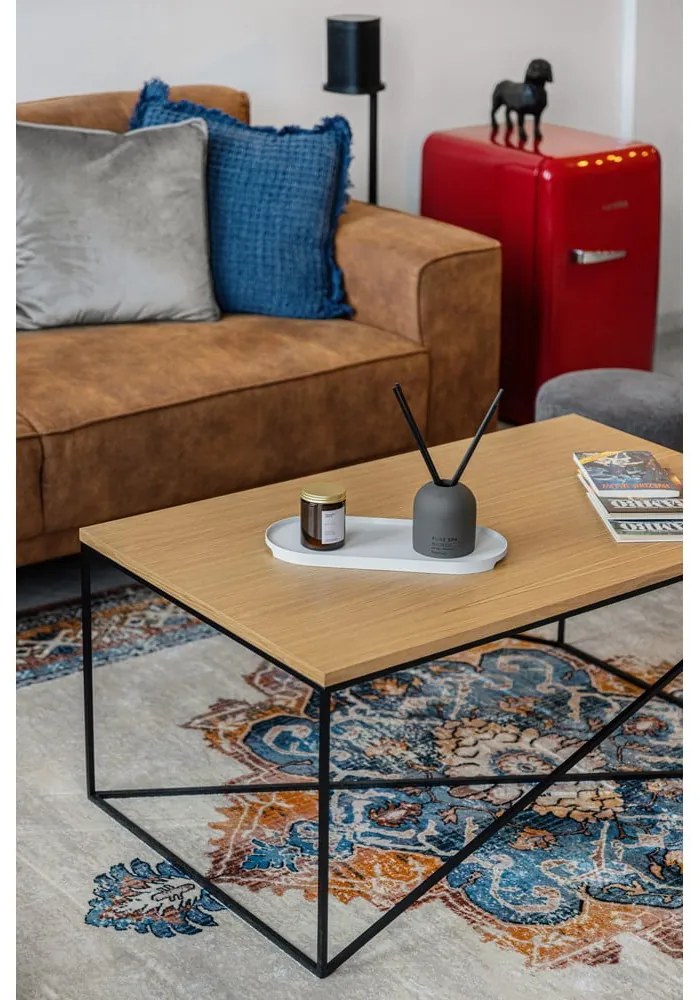 Canapea maro coniac cu tapițerie din imitație de piele 164 cm Copenhagen – Scandic