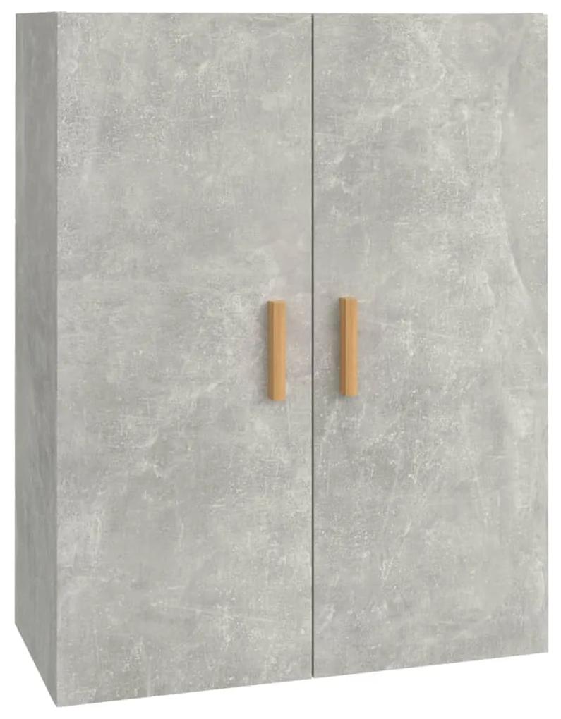 812262 vidaXL Dulap de perete suspendat, gri beton, 69,5x34x90 cm