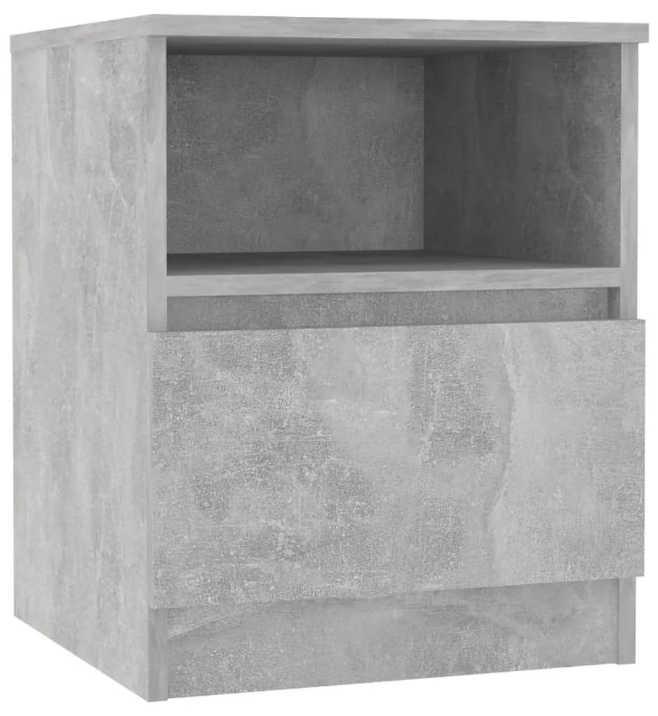806165 vidaXL Noptieră, gri beton, 40x40x50 cm ,PAL