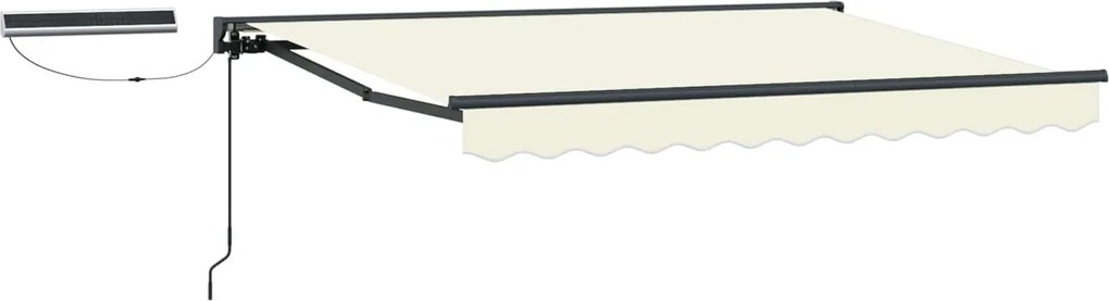 vidaXL Cort electric retractabil Crem 2,5 x 2 m