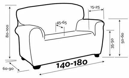 Husă elastică pentru canapea IRPIN bej ,140-180 cm, 140 - 180 cm