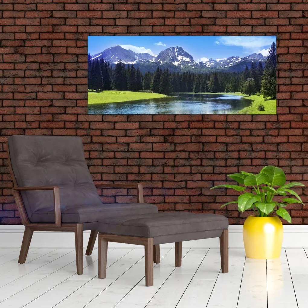 Tablou - vâfurile montane înzăpezite (120x50 cm)