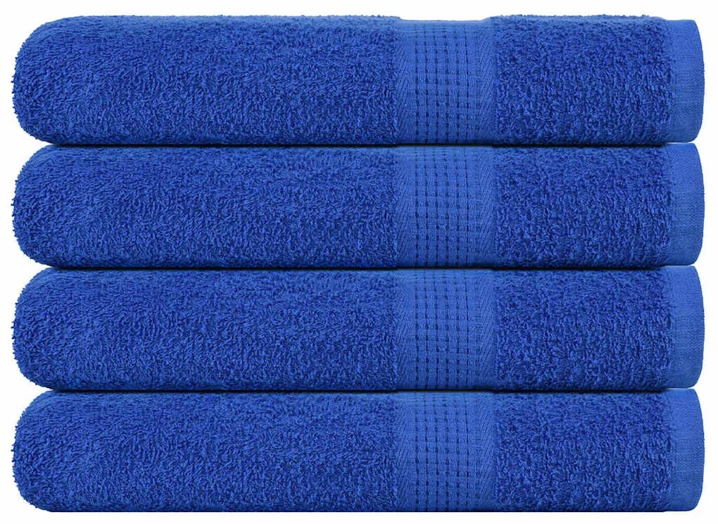 vidaXL Prosoape pentru saună 4 buc Albastru 360 g/m² 100% bumbac