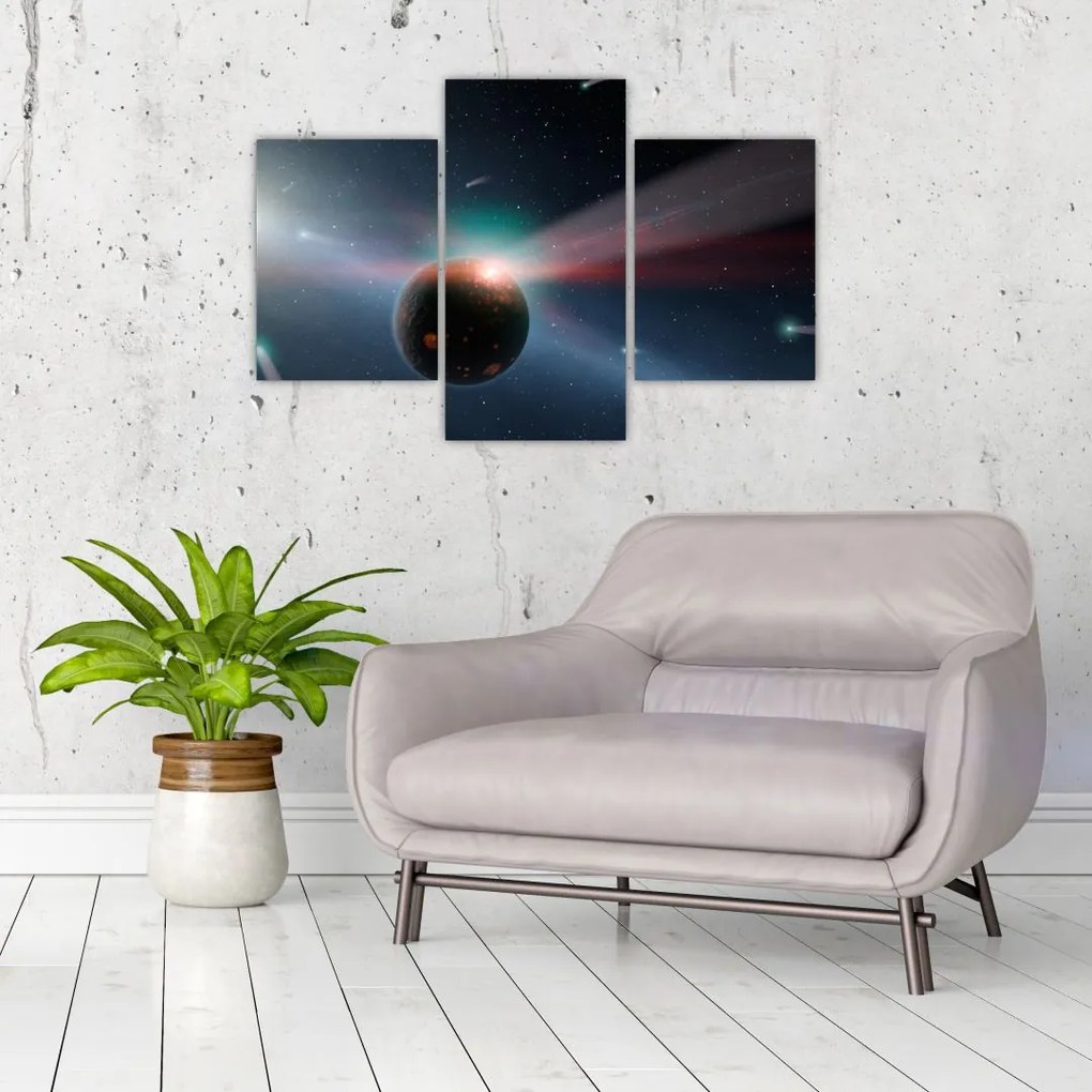 Tablou cu planetă mică (90x60 cm)
