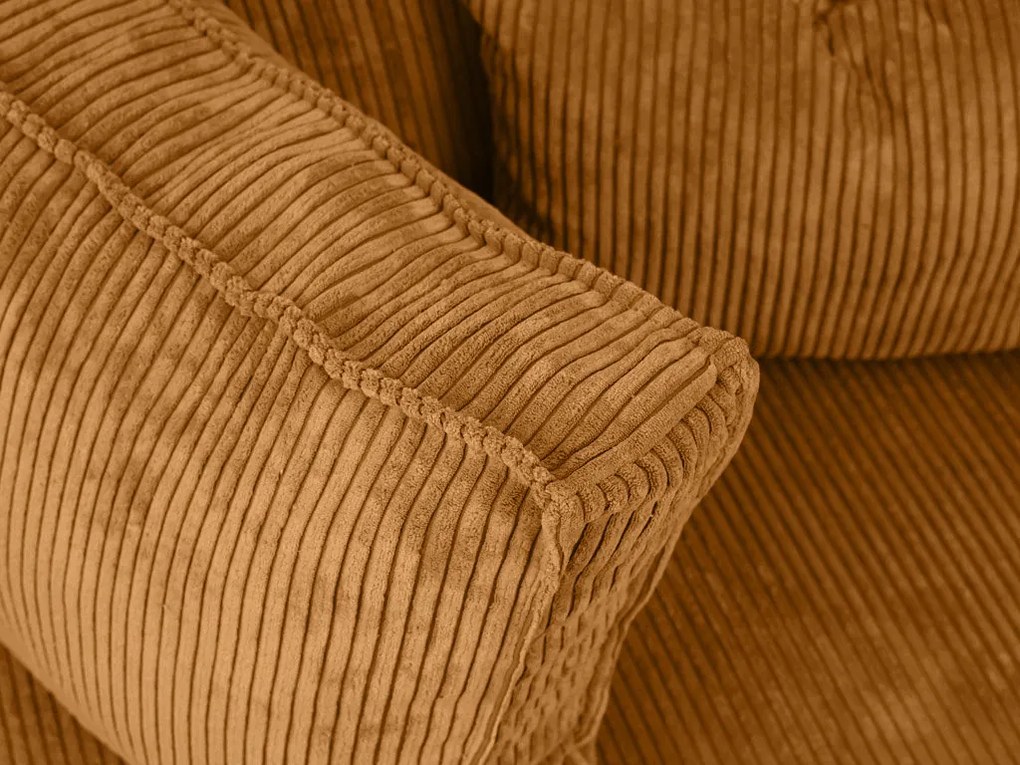 Canapea colt extensibila SMART COSARO mustar, cu colt bilateral + 2 perne CADOU