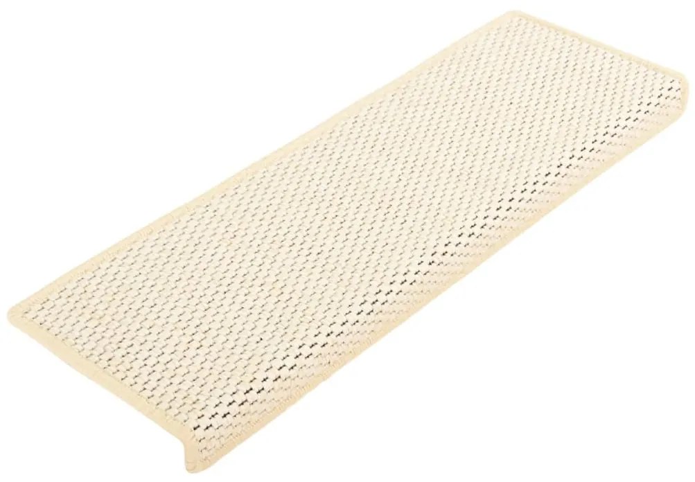 Covorase scari autoadezive, 15 buc., crem, 65x25 cm, sisal 15, Crem, 65 x 25 cm