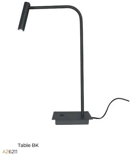 Veioza LED cu spot stil minimalist FLER negru