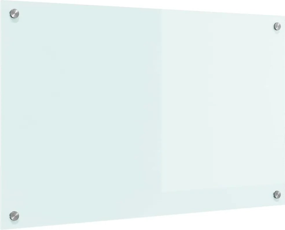 vidaXL Panou de bucătărie Alb 80 x 50 cm sticlă securizată