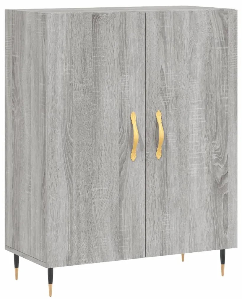 827706 vidaXL Dulap, gri sonoma, 69,5x34x90 cm, lemn compozit