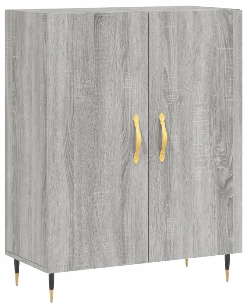 827706 vidaXL Dulap, gri sonoma, 69,5x34x90 cm, lemn compozit