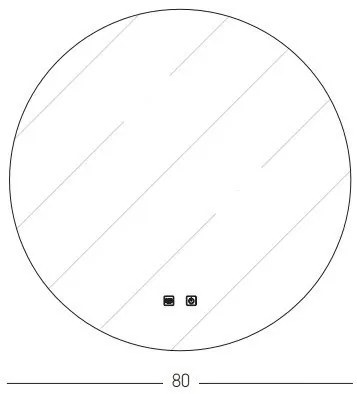 Oglinda baie cu iluminat LED MIRROR 36W 4000K ROUND 80cm