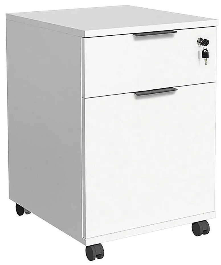 Container birou 61x41 cm, alb