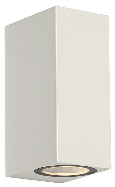 Lampa de perete exterioară modernă din plastic alb cu 2 lumini - Baleno